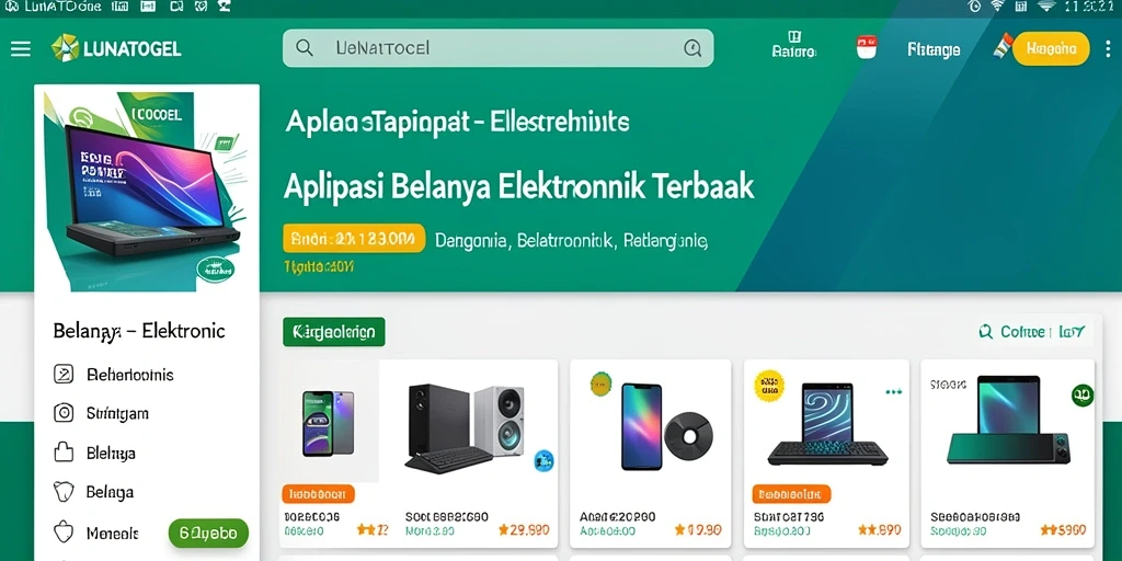 Tampilan antarmuka aplikasi LUNATOGEL yang menarik dan fungsional.