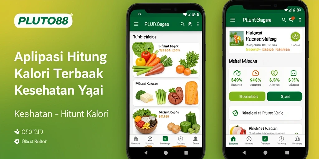 Tampilan antarmuka aplikasi PLUTO88 untuk menghitung kalori.