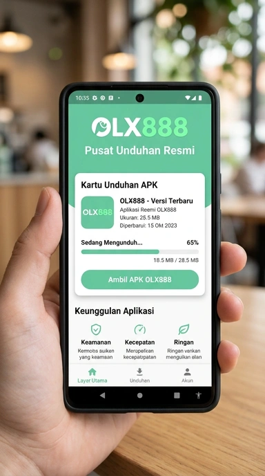 Tampilan halaman APK olx888