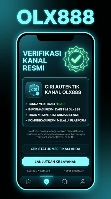 Tampilan kanal resmi olx888